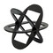 Kingston Living Atomic Linked Orb Sculpture Tabletop Decoration - 8" - Black